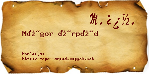 Mógor Árpád névjegykártya