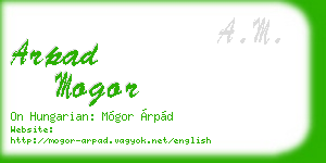 arpad mogor business card