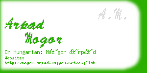 arpad mogor business card